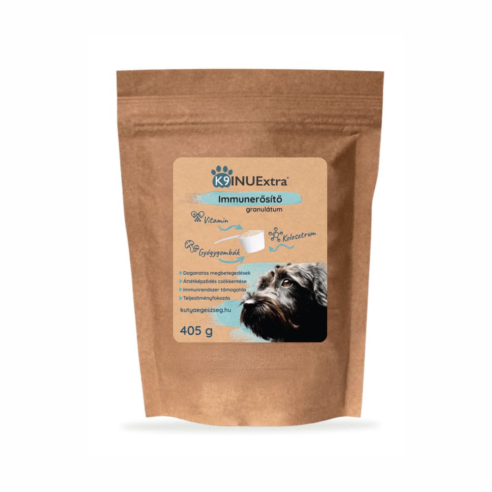 K9 INUExtra® – természetes immunerősítő táplálékkiegészítő kutyáknak, termékfotó