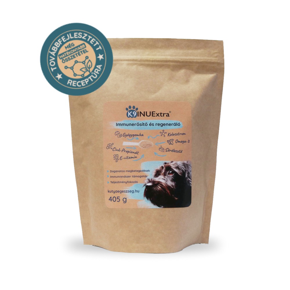 K9 INUExtra® – természetes immunerősítő táplálékkiegészítő kutyáknak, termékfotó